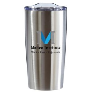 Silver Stainless Steel Double Wall Vacuum Tumbler – 20 oz.